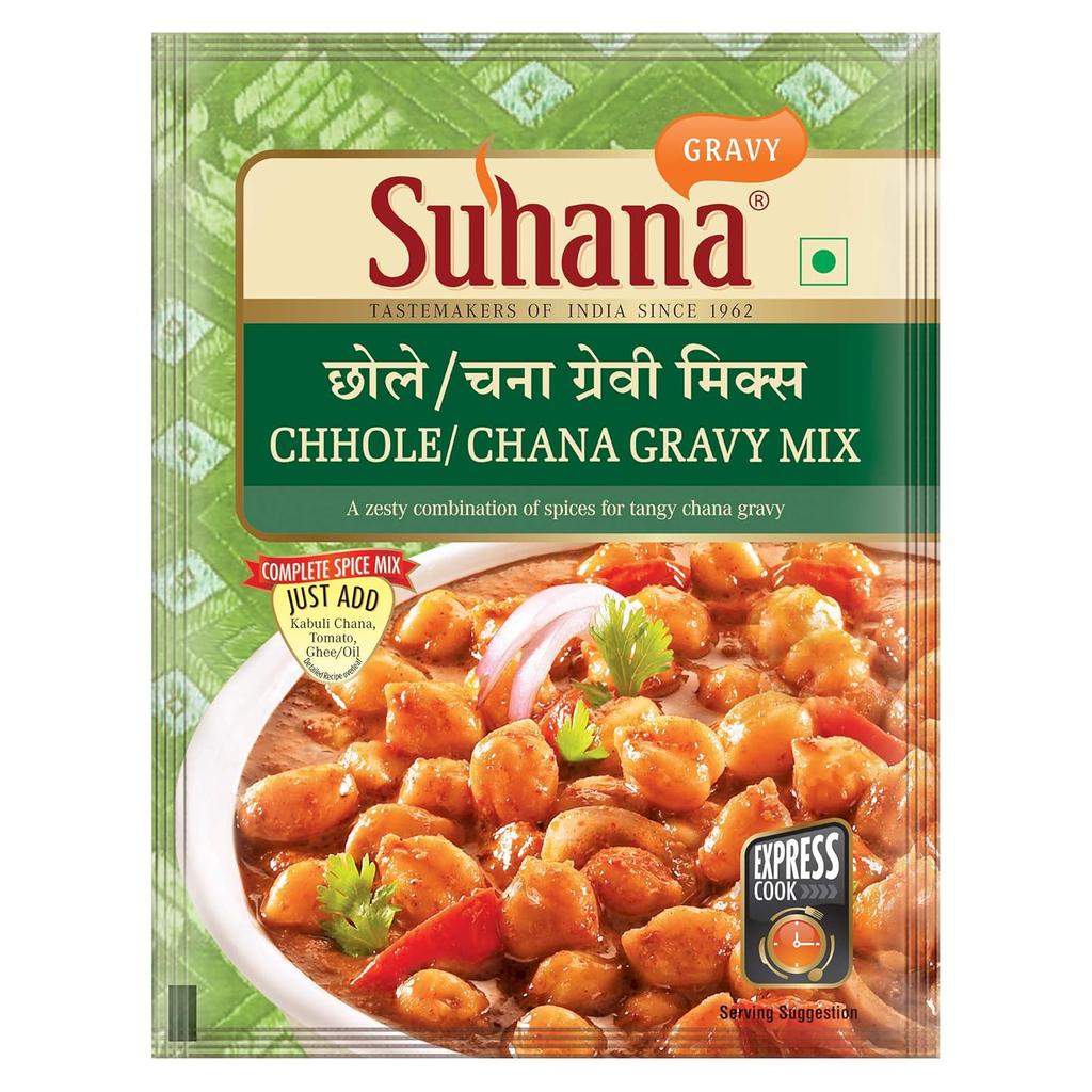 Suhana Chhole Chana Spice Mix 50 G X Pack Of 2 Ready To Cook Curry Masala Blend For Authentic Chickpea Meals At Home
