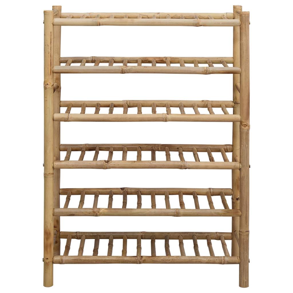 Shoe Rack with Storage Shelf Natural 68 X 28 X 96 Cm Bamboo
