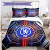 Set Lenzuola 3 Pezzi Stampato Chelsea FC Morbido Delicato sulla Pelle Lavabile Copripiumino e Federe Set Tutte le Stagioni Camera da Letto