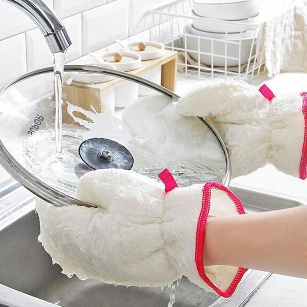 Dishwashing Gloves Car Washing Supplies Household Cleaning Gloves For Pots Pans Vegetables Fruits Restaurant Bathroom Car RV