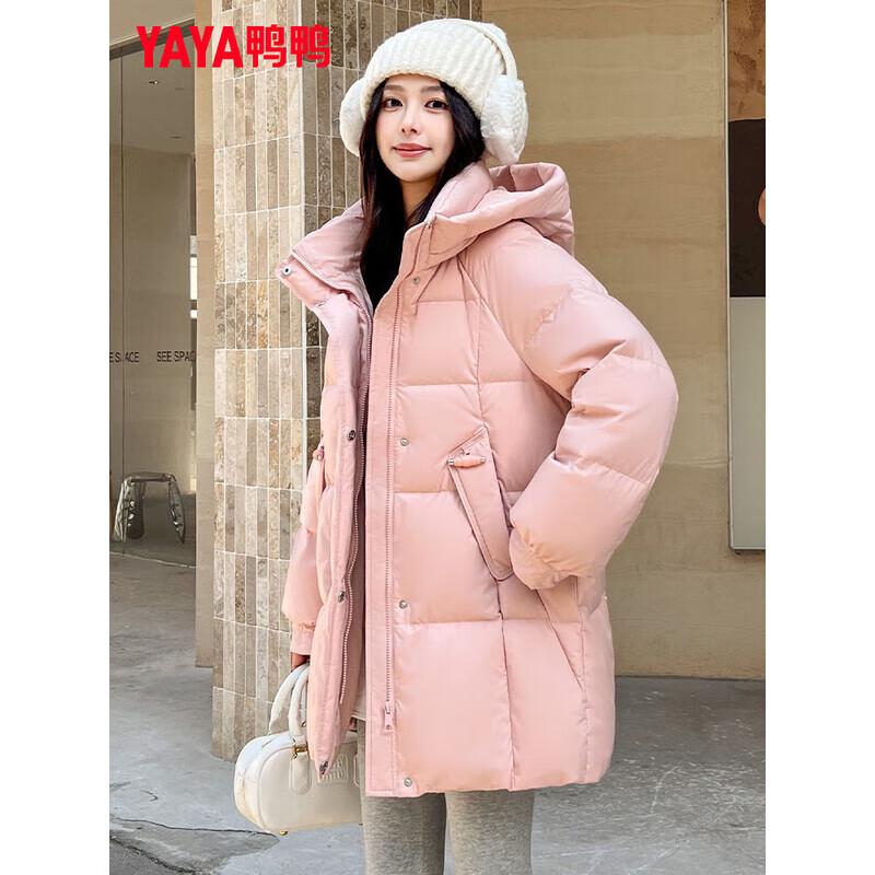 

YAYA Women s Hooded Mid-length Down Jacket M