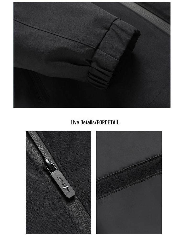 Men's Thin Hooded Cropped Jacket: Spring-Autumn 2026 Business Casual Outerwear