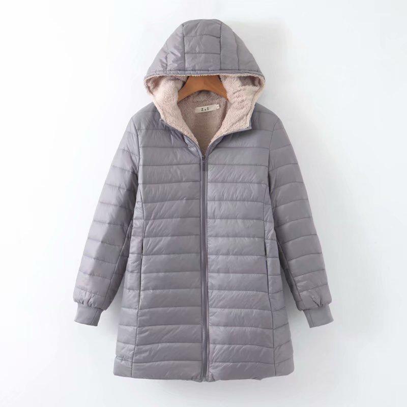 Winter Women's Wear Korean Version of Cotton Padded Clothes Long Large Size Body Repair Hooded Down Coat Women's Cotton Padded Jacket Thickened Coat