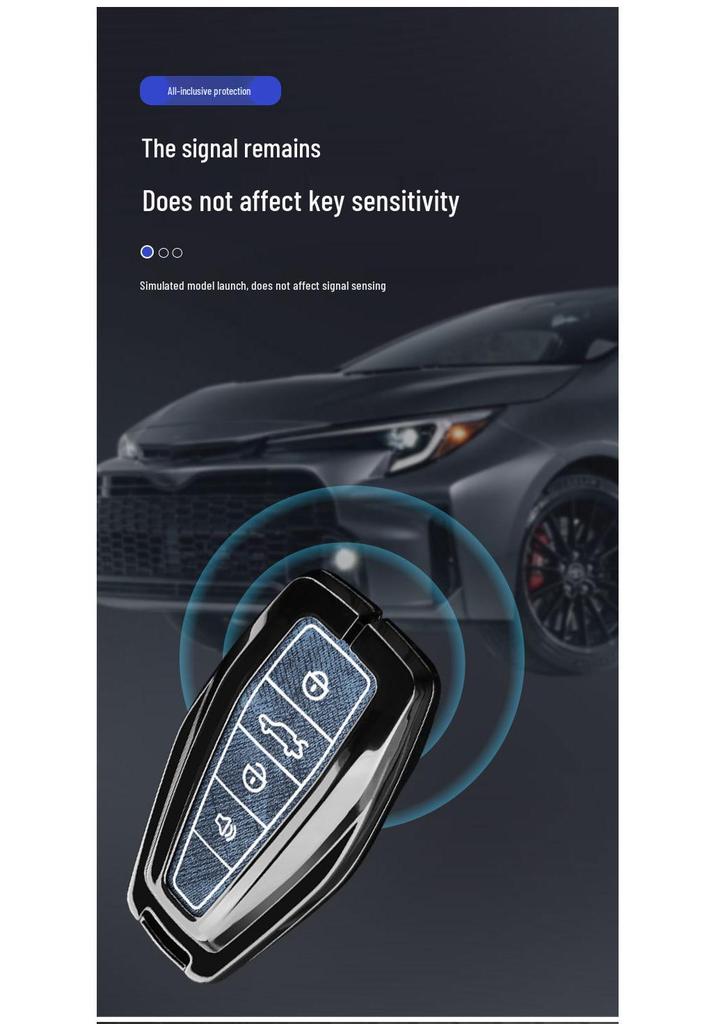 Geely Boyue Pro/Xingyue S Car Key Protective Shell with Fashion Buckle - Full Coverage Metal Case