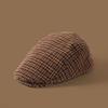 Autumn Winter Plaid Hats Women Berets Spring Newsboy Cap Women Vintage Flat Ivy Hats Golf Driving Cap Casquette