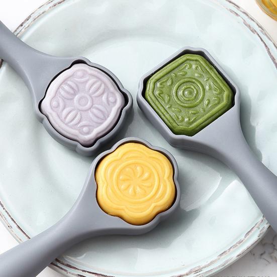 5 Stück Mond Schöne Kuchenformen Textur Antihaft Leicht Wiederverwendbar Mehrzweck Mondkuchenformen