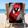 Ahly Football Club Printed Beach Towel, Super Soft Microfiber, Perfect Gift Birthday, for Pool, Beach, Travel, for Family and Friends