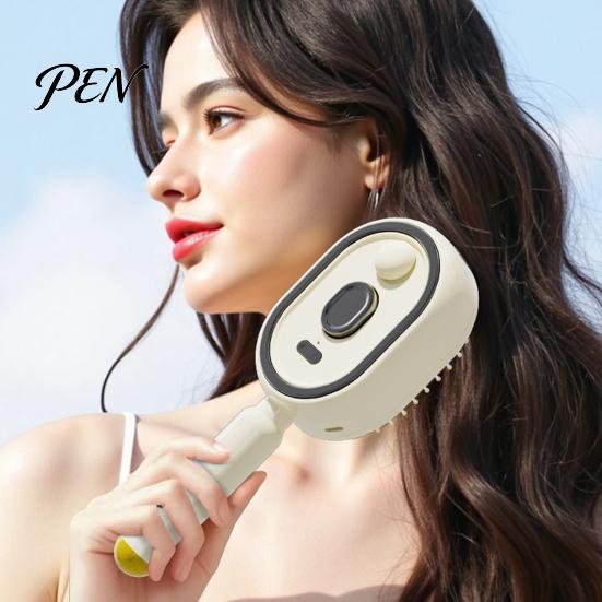 Hydraterende Haarborstel Elektrische Spray Luchtkussen Massage Kam, Oplaadbare Stoom Pluiscontrole met Waternevel, Zelfreinigend Anti-Klit Anti-Pluis