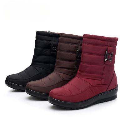 Ankle Boots Women Snow Boots Mother Shoes Waterproof Casual Boots Ladies Footwear Plus Fur Warm