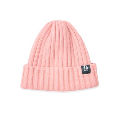 VEGETABLE TABLE Angora Wool Color Beanie Pink