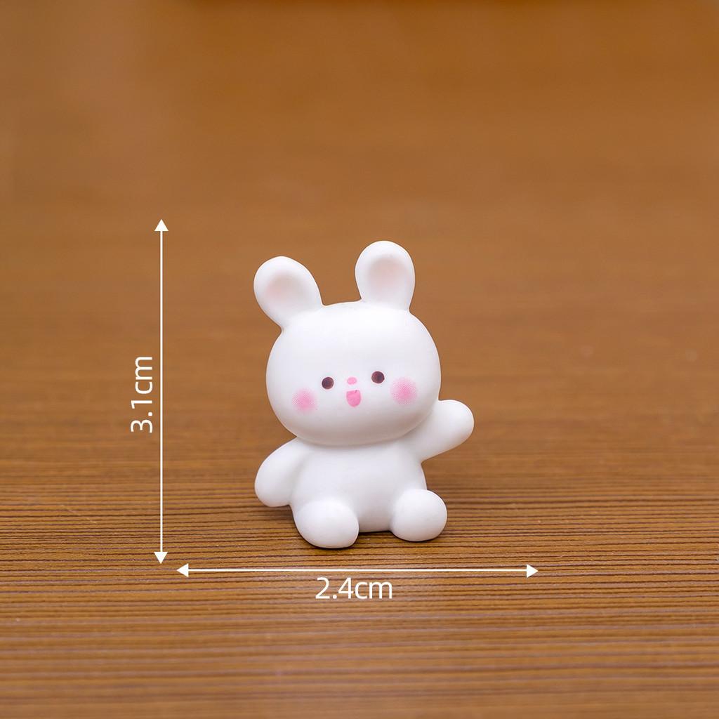 

Прекрасные миниатюрные фигурки кролика и медведя из смолы для творческих DIY проектов, декор Style D