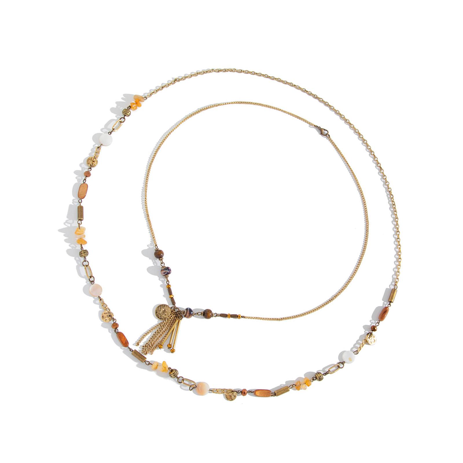 

Unique Multilayer Turquoise Pendant Necklace Bucolic Iron Chain Design Versatile Styling For Women 1