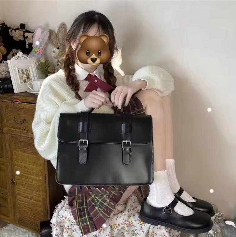 Japan Style Lolita JK Backpack Shoulder Bags Girl Students Basic Messenger Bags Briefcase Bookbags