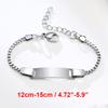 Vnox Mom Daughter Anti Allergy Stainless Steel Baby Bracelets Personalize Name Birth Date Bar Custom Girls Boys Baptism Gifts