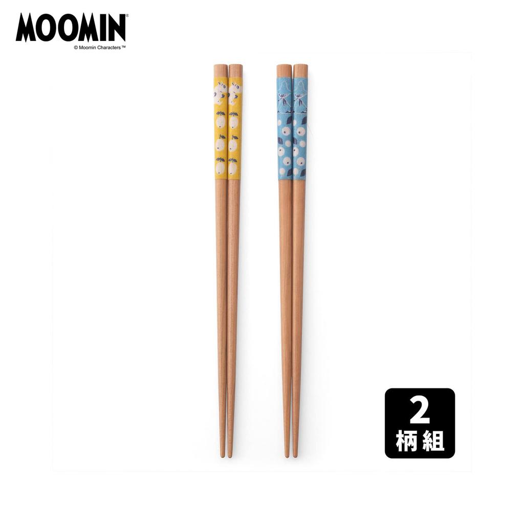 Yamaka Shoten Moomin Nordic Style Chopsticks (Wakasa Lacquer, Set of 2 Designs, Moomin and Snufkin)