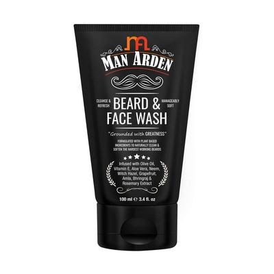 Gel for Beard and Face (100 Ml), Beard & Face Wash, Man Arden