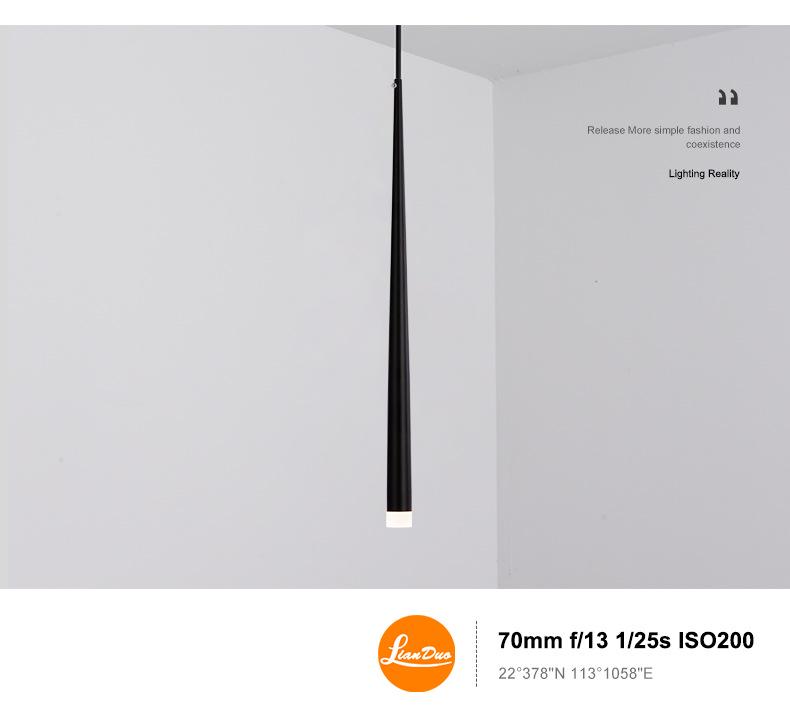 Nordische Minimalistische Hanglamp - Moderne Slaapkamer/Nachtkastlamp, Creatief Langwerpig Ontwerp, Enkele Lamp voor Restaurant of Bar Balie
