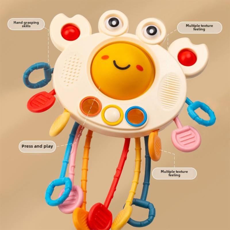 Baby Can Chew Cute And Fun Crabs To Exercise Fine Hand Movements Pull Rope Puzzle Early Education Toys