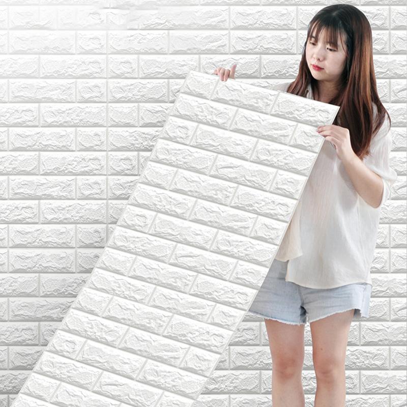 5m 3D Wallpaper Decoration Self-adhesive Antique Foam Brick Wallpaper Living Room Bedroom Waterproof 3d Wall Sticker
