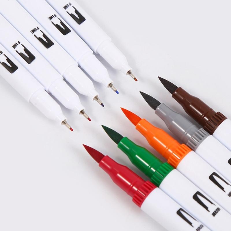 36/48/60/72/100 Colors Felt Tip Pen Brush Marker Pen Watercolor Pen Brush Pen for Kids Adult Coloring Books Note Taking