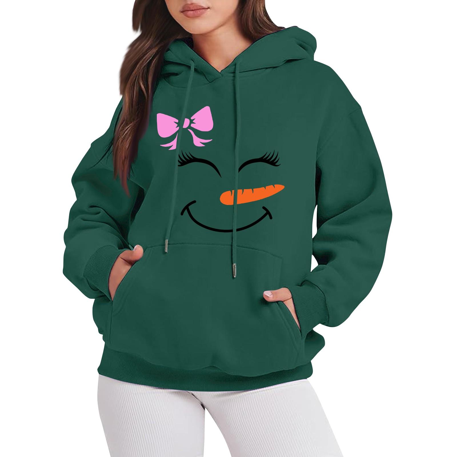 

Женские свитшоты оверсайз, флисовые толстовки с длинным рукавом, осенние наряды с карманом S