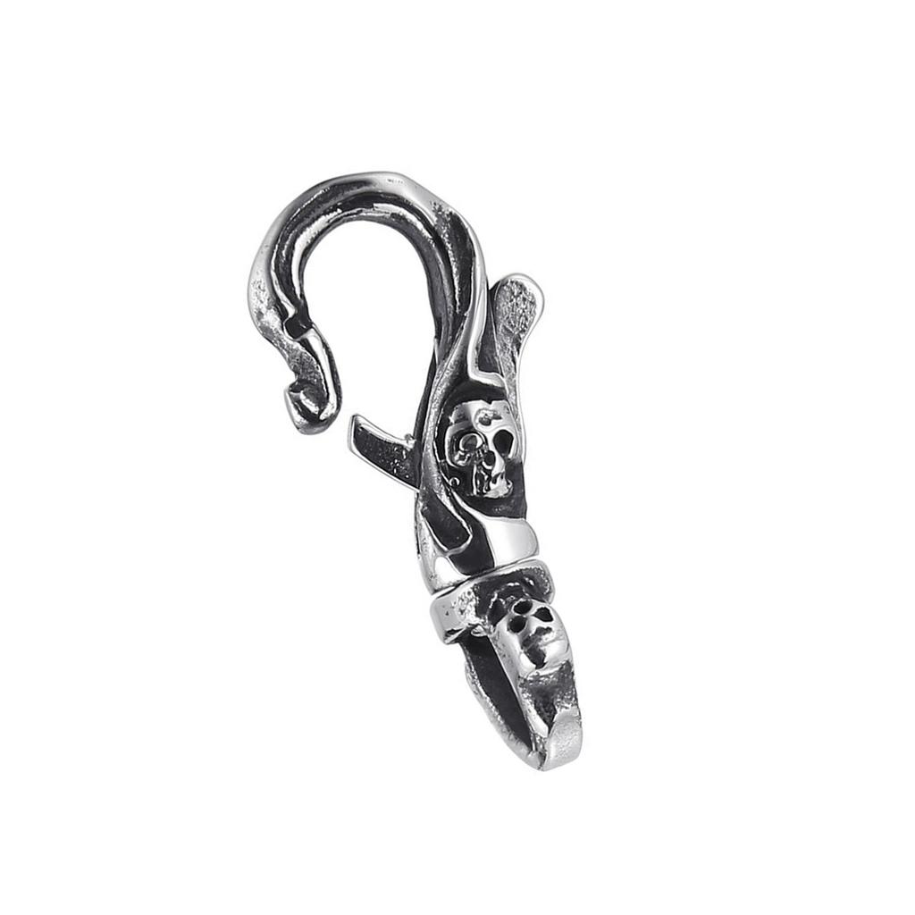 Stainless Steel Skull Keychain for Men Gothic Style Keyring Unisex Accessory Perfect Gift for Birthday Halloween Party