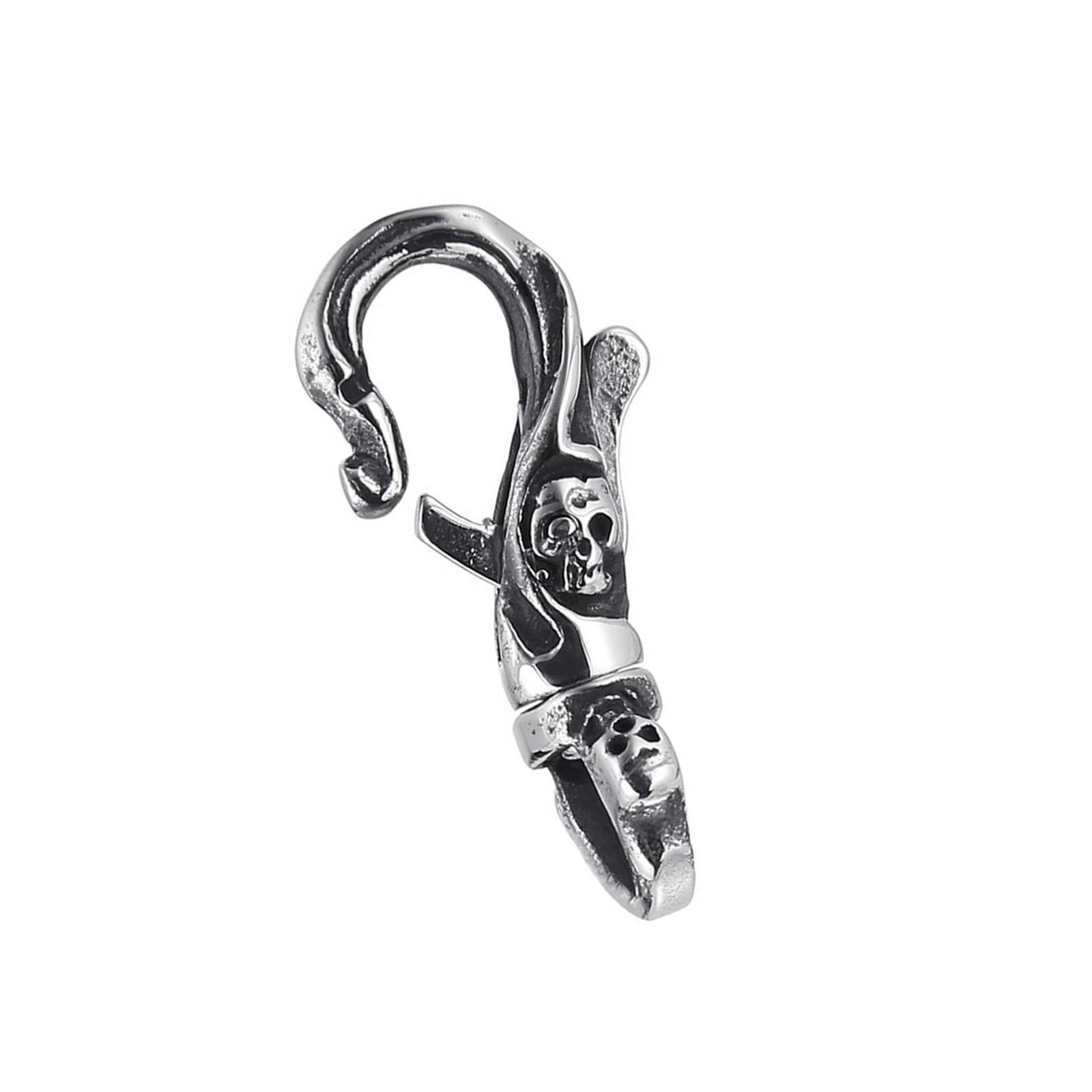 

Брелок для ключей из нержавеющей стали в виде черепа для мужчин, готический стиль, унисекс аксессуар, идеальный подарок на день рождения, Хэллоуин S