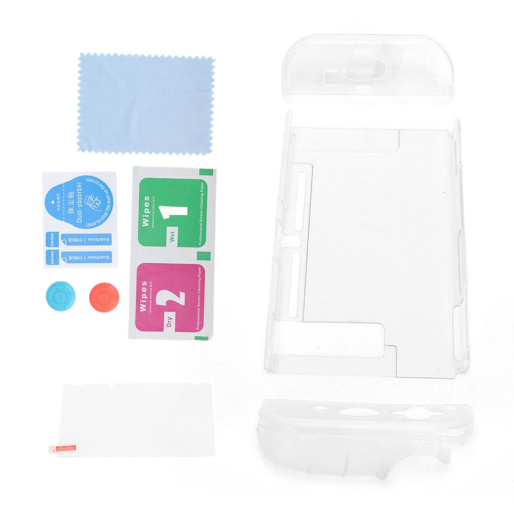 Game Console Protective Case 6 In 1 Full Protection Screen Protector Thumb Grip Set for Switch