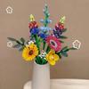 Artificial Rose Orchid Wildflower Potted Plant DIY Building Blocks Sets 3D Eternal Love Flower Model Christmas Decorations