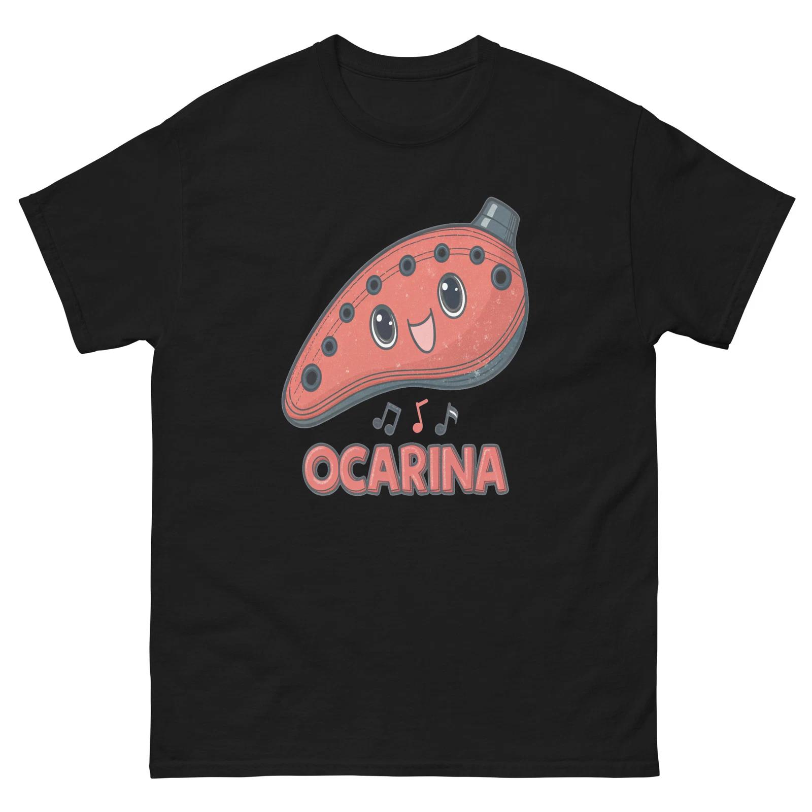 Ocarina Musical Instrument Illustration T-Shirt 4XL