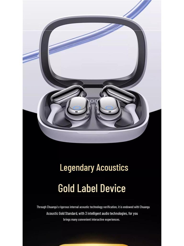 Burmester 2025 Wireless Bone Conduction Headphones - Open Ear Sport Earbuds for Running