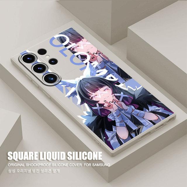 Capa Quadrada Líquida Para Samsung Galaxy Note 20 Ultra Note 10 Plus 8 9 S20 S22 S23 Ultra S21 Luxo Genshin Impac Peoples