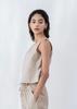 Linen Cross Back Top Women Relaxed Fit Boat Neck Casual Summer Blouse