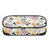 Pen Case Casual Spacious Storage 300D Polyester Smooth Zipper with Mesh Pocket Removable Divider and Pen Slots for Students