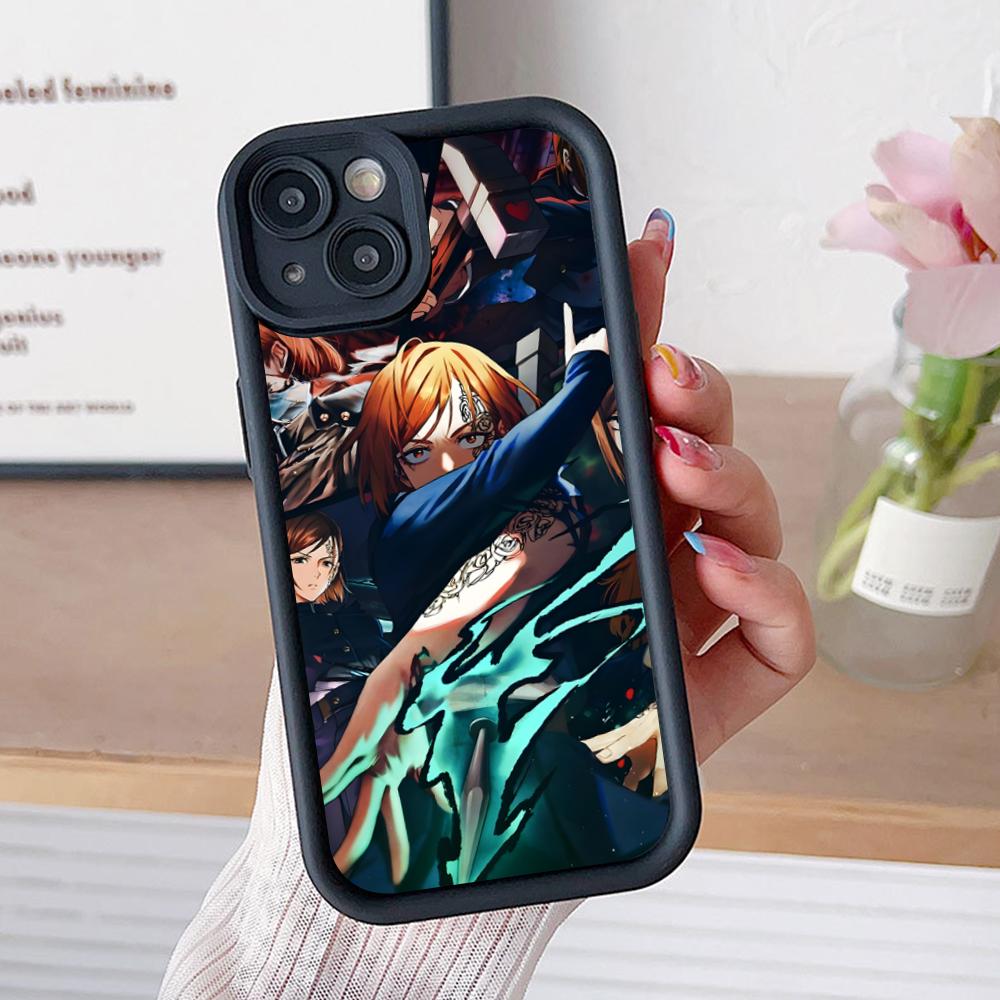 Jujutsu Kaisen Nobara Mobile Phone Case for iPhone 17 16 15 14 13 12 11 Air Pro Max Plus Thicken TPU Colorful Cover Cover Luxury