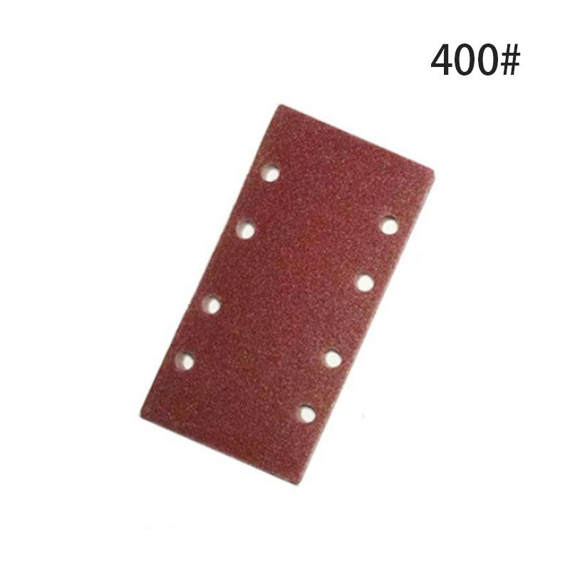 1pc Abrasive Stone 8 Hole Square Wood Polish Tools Glass Grinder 185*93mm Sandpaper Grit Flocking Sand Paper