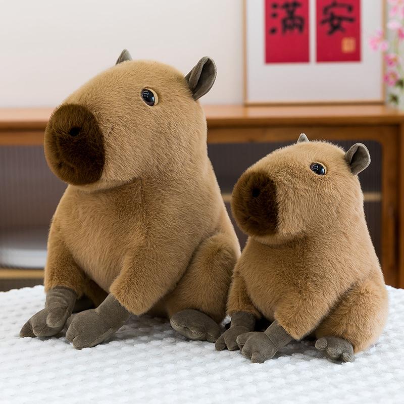 Lovely Capybara Plush Toys Kawaii Capibara Plushie Pillow Stuffed Soft Animal Doll Capybara Toy Pendant Toy Gift