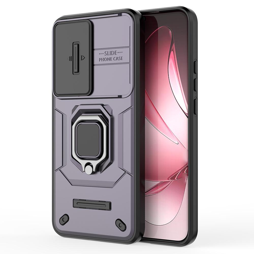 For Oppo Reno13 Pro 5G Case PC + TPU Kickstand Phone Protector with Lens Cover