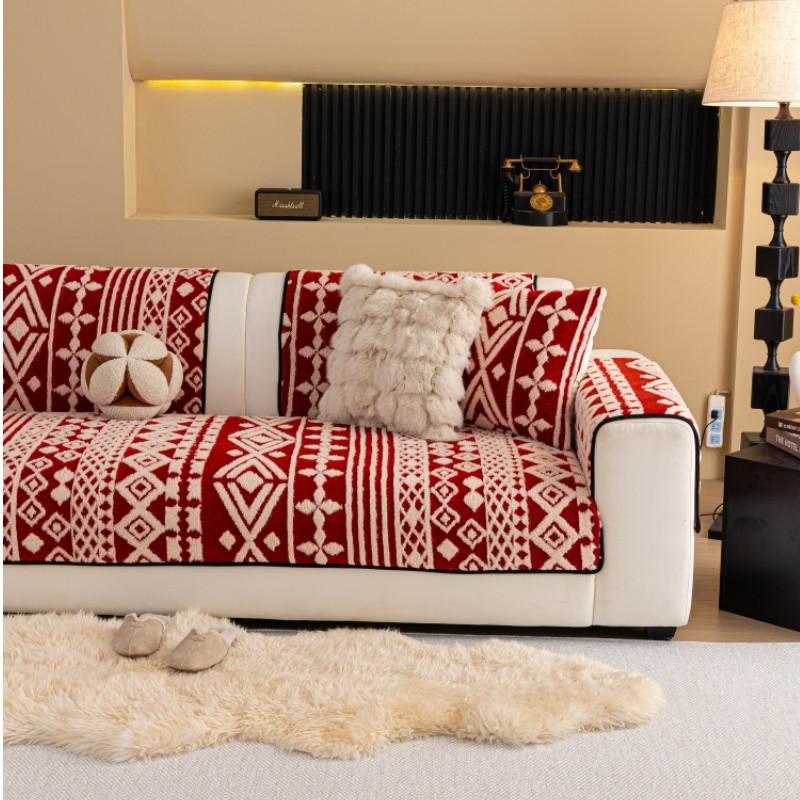 Autumn Winter Thickened Plush Sofa Mat Modern And Durable Anti-Cat Scratch Non-Slip Furniture Protector For Living Room Decor