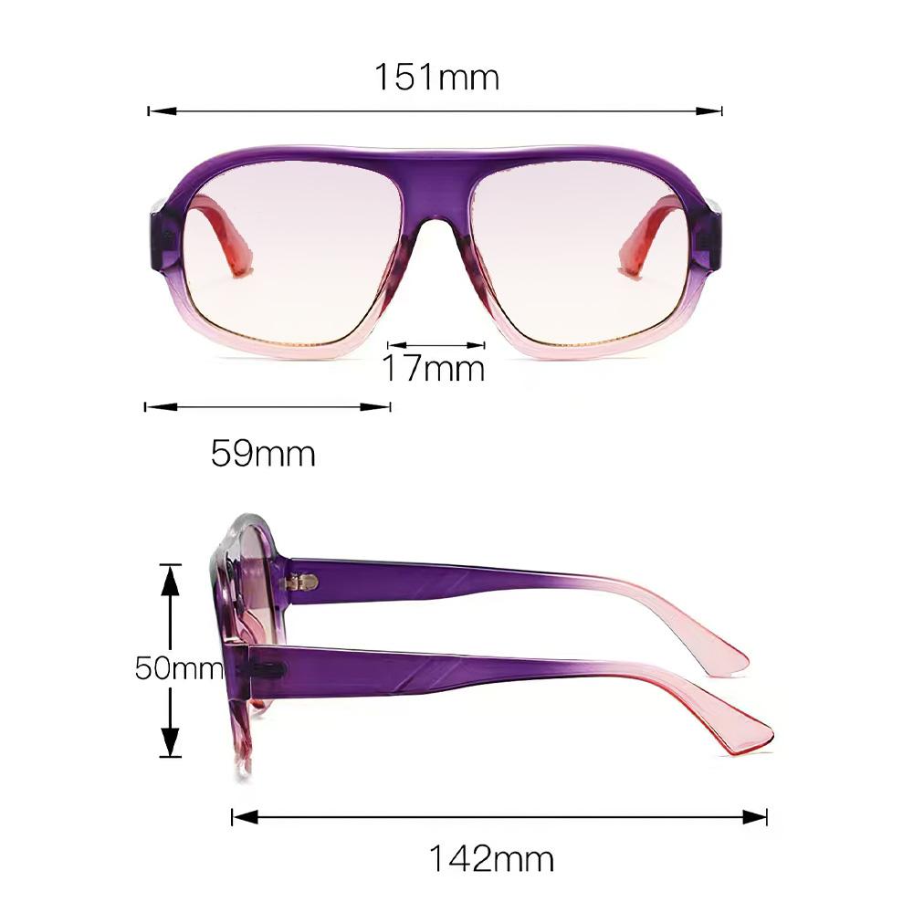 Vintage Fashion Square Frame Sunglasses For Women Blue Light Blocking Shades Uv400 Sun Glasses Vintage Decorative Sunglasses