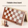 Solid Wood Foldable Double Queen Chess Set for Adults & Children
