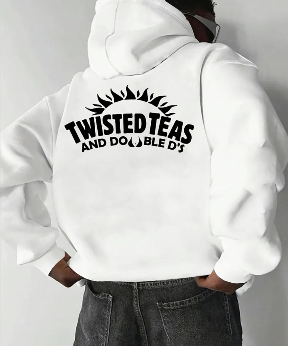 

Men s autumn and winter letter printed hooded sweatshirt with fleece, versatile sports and casual loose hooded sweatshirt XL