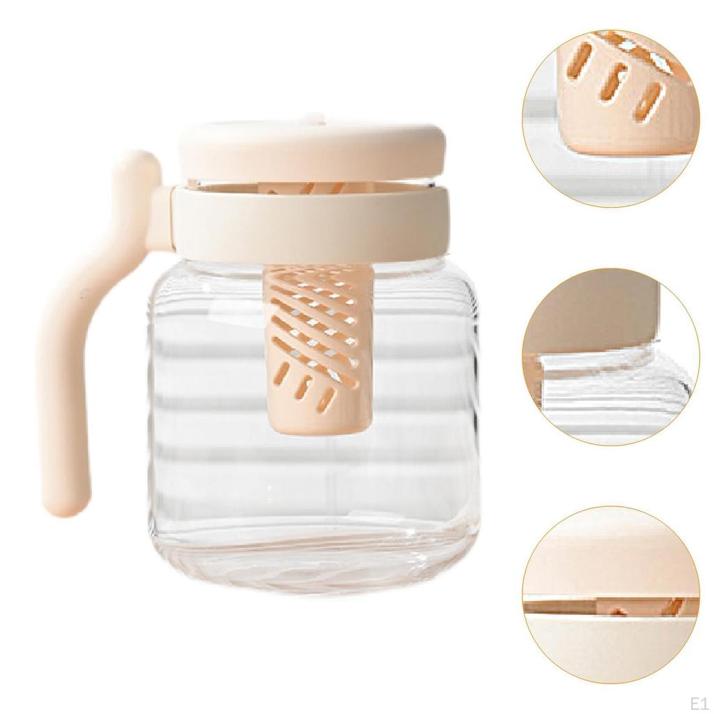 Glass Tea Cup with Infuser Mug 950ml Drinking Cute Leakproof Clear Bottle