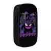 Gengar Manga Pencil Cases Pokemoned Pen Holder Bag Student Big Capacity School Supplies Zipper Pencilcases