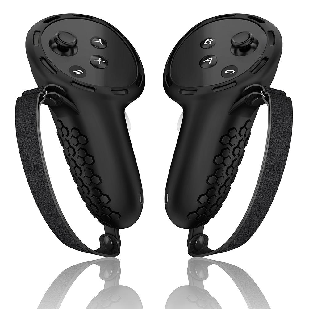 Silikon Greppskydd Skydd Anti-Repa Kontroller Greppskydd Anti-Halk DammTät Justerbar Handledsrem för Oculus Quest 3