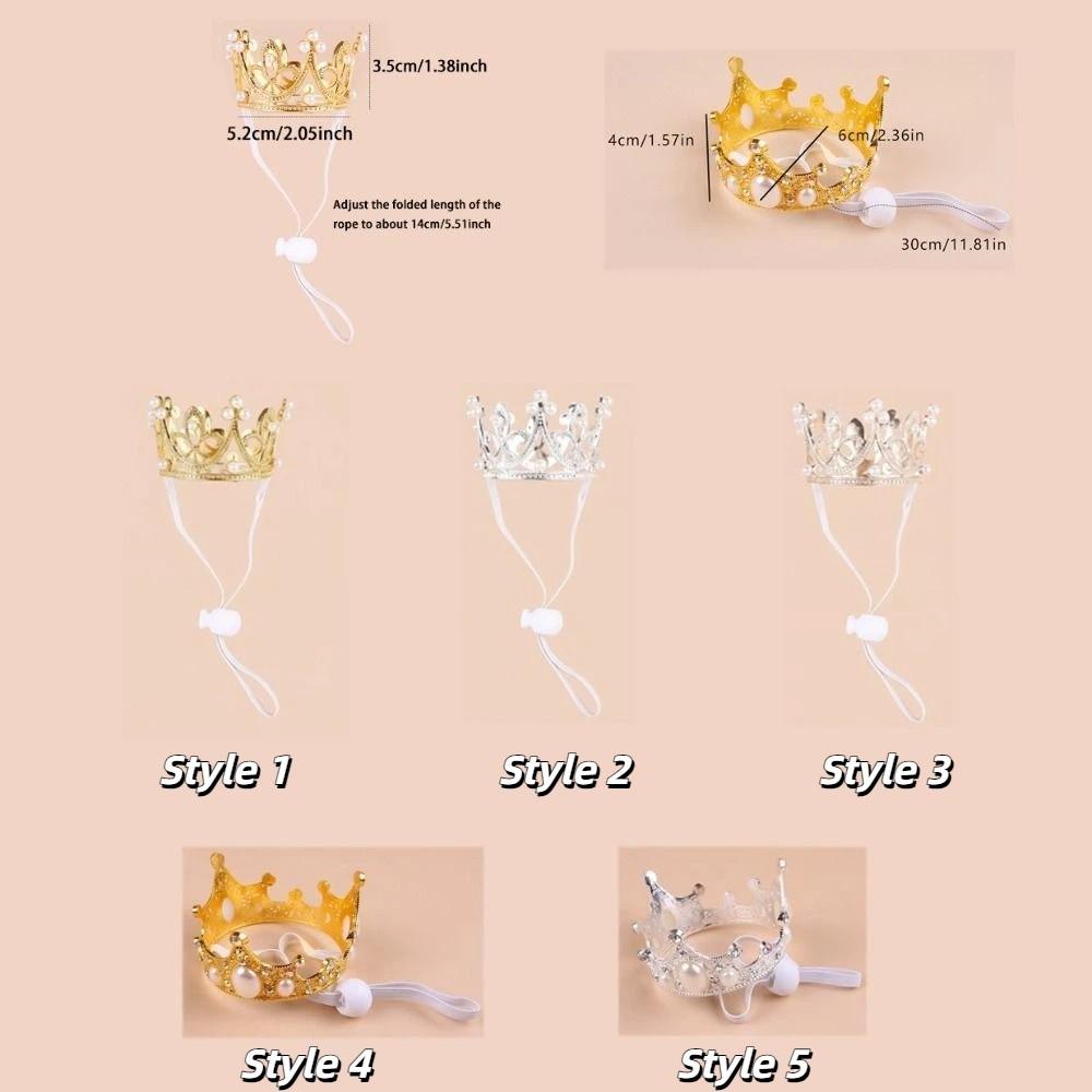 Adjustable Pet Crown Headdress Shining Cat Princess Crown Cute Pet Party Decorations  Pet Show