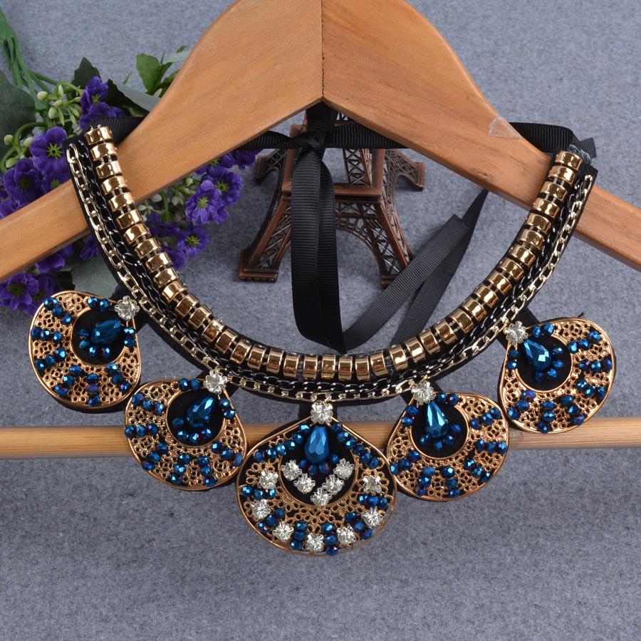 Colar Falso de Diamantes Colar de Gola de Cristal Removível Para Mulheres Gola Falsa Acessórios de Roupa Removíveis Nep Kraagie