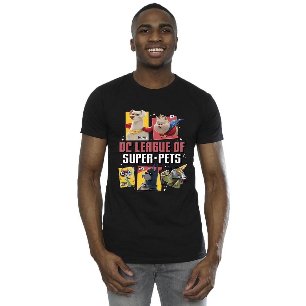 DC Comics Mens DC League Of Super-Pets Profile T-Shirt
