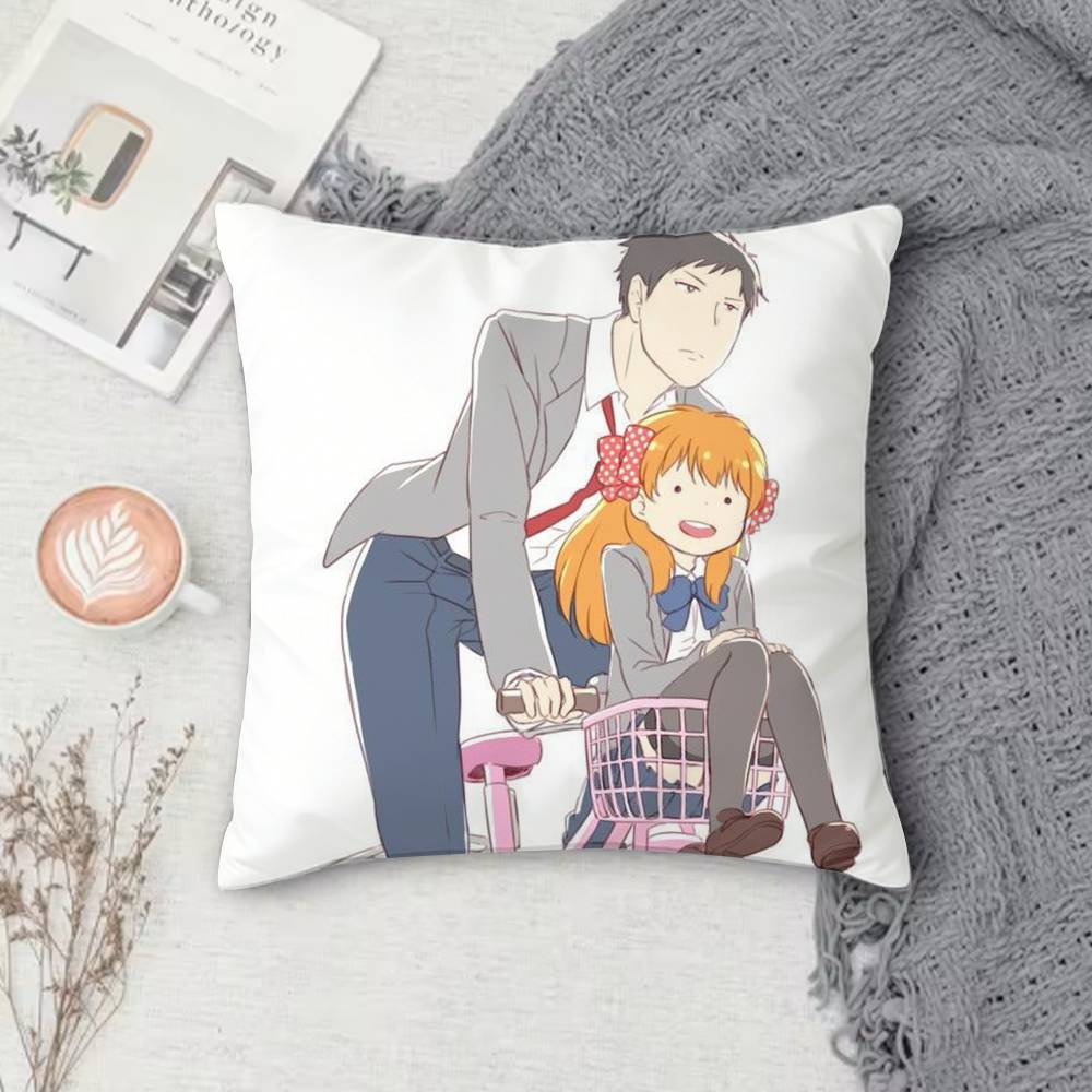 

Monthly Girls Nozakikun Doublesided Printed Square Pillow Cover Decorative Cushion Cover for Sofa Bedroom Bedside 30X30cm