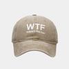 Spring new WTF heat transfer washed old baseball cap men's personality versatile cap women's tide sunscreen hat